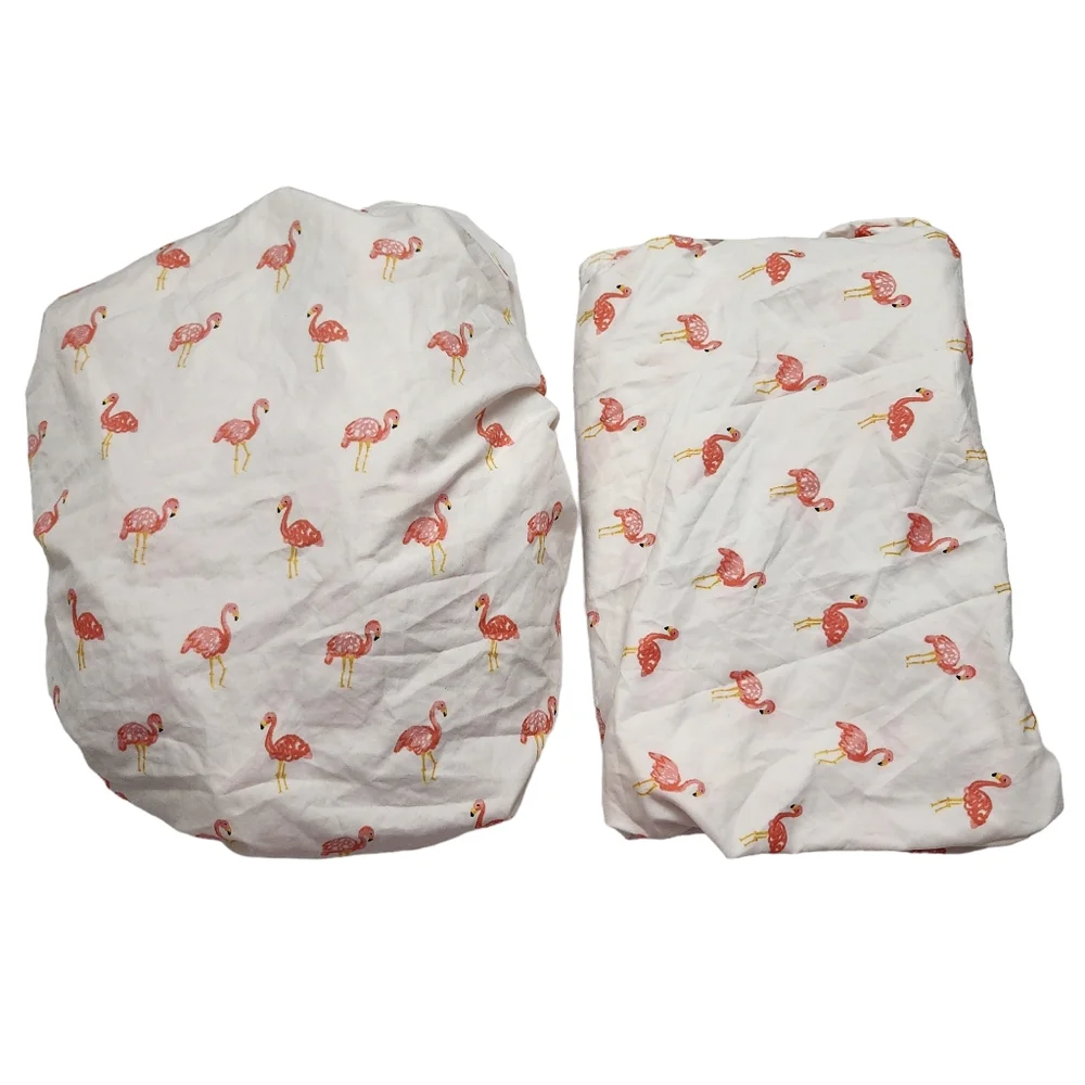 Pillowfort Sheet Set Pink Flamingos Twin Bed Size Microfiber Sheet Set F…